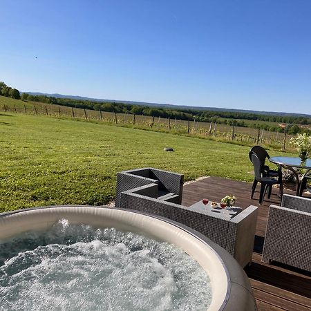 Perigourdine Avec Spa Et Vue Pomport Екстериор снимка