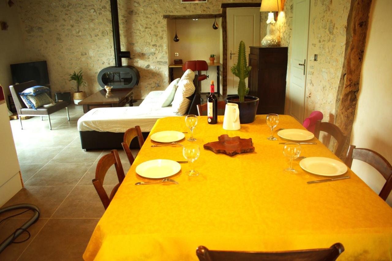 Perigourdine Avec Spa Et Vue Pomport Екстериор снимка